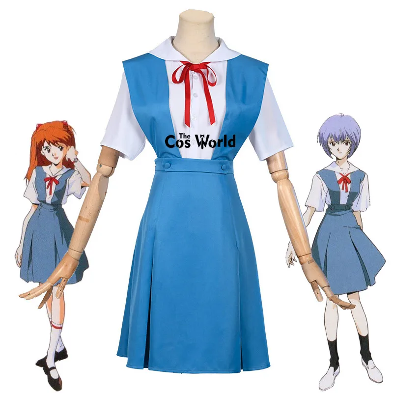 Eva ayanami rei asuka Langley Soryu School Uniform Dress Outfit Anime Cosplay kostýmy