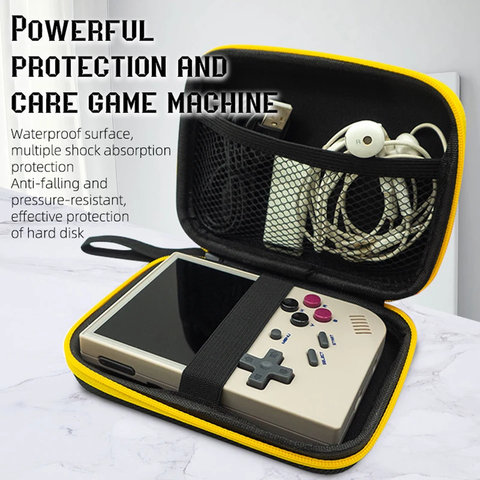 Eva Carry Case Case Weproof Game Console Pase Case odolné voči opotrebovaniu s Lanyardom ľahkým pre Miyoo Mini Plus/Anbernic RG35XX