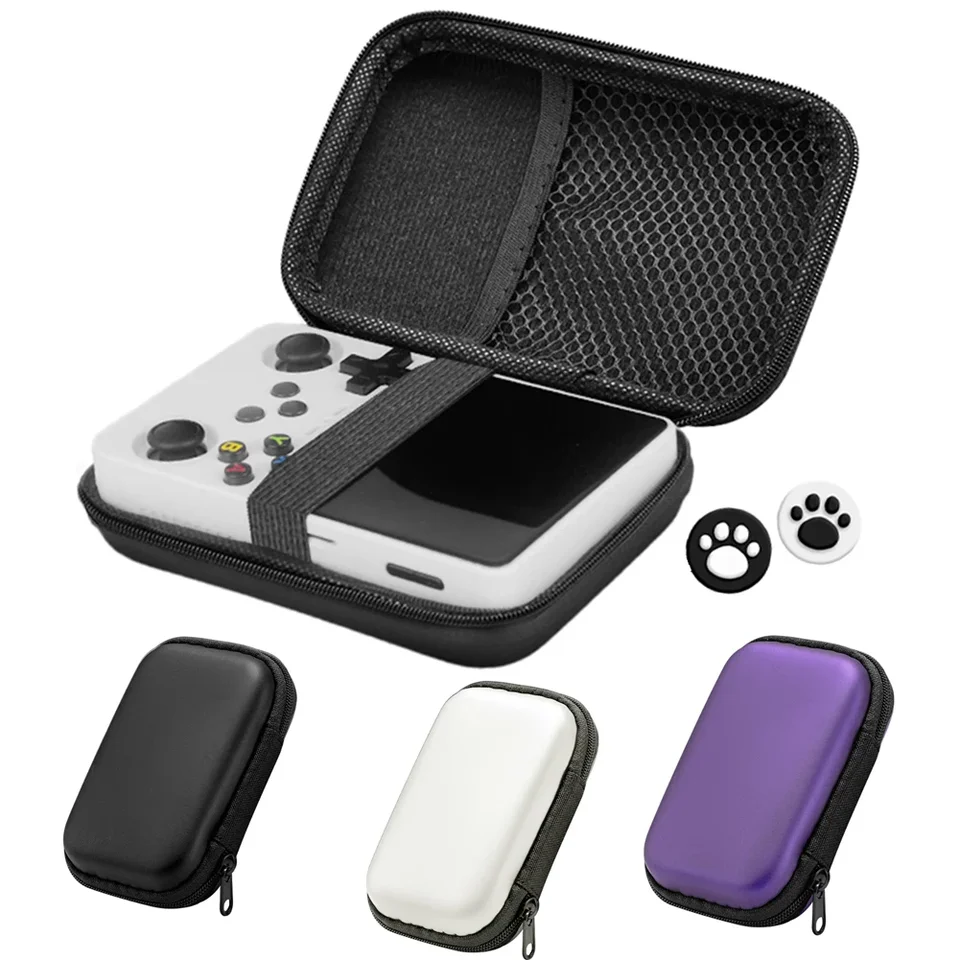 Eva Hard Carring Case odolný voči šokom s 2 joystickmi Caps Hardshell Case Anti-Scratch pre Miyoo Mini Plus/Anbernic RG35XX/R36S/R35S