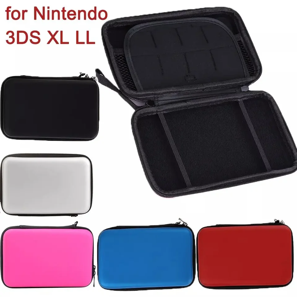 Eva pokožka nosiť vrecko na tvrdé puzdro pre Nintendo 3DS XL LL s popruhmi, ktoré sú odolné všade okolo Zippe kompatibilné s 3DS XL LL