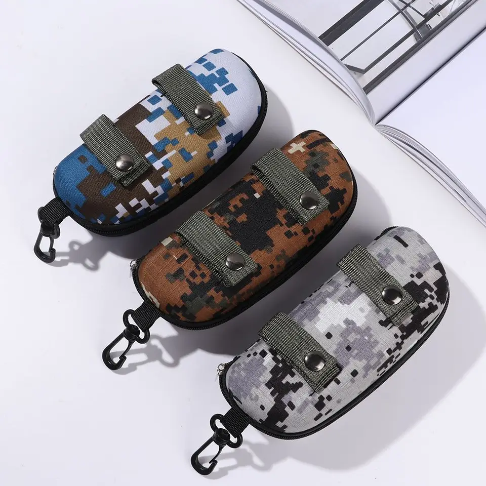 Eva prenosné slnečné okuliare Chránič úložného priestoru Camouflage Tactical Molle Goggle Ggle Bag Puzdro