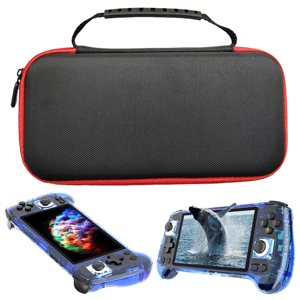 Eva Shockproof Tvrdo prenášanie puzdrovej cestovnej ochrany pre Anbernic RG556 Game Console so sieťou vrecka