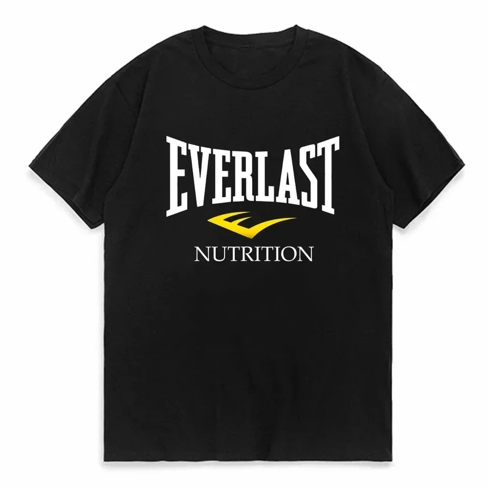 Everlast Boxing Logo Tričko Pánske dámske O-krk letné bavlnené tričko Harajuku Streetwear Hoodies Pop Boys dievčenské vrcholy