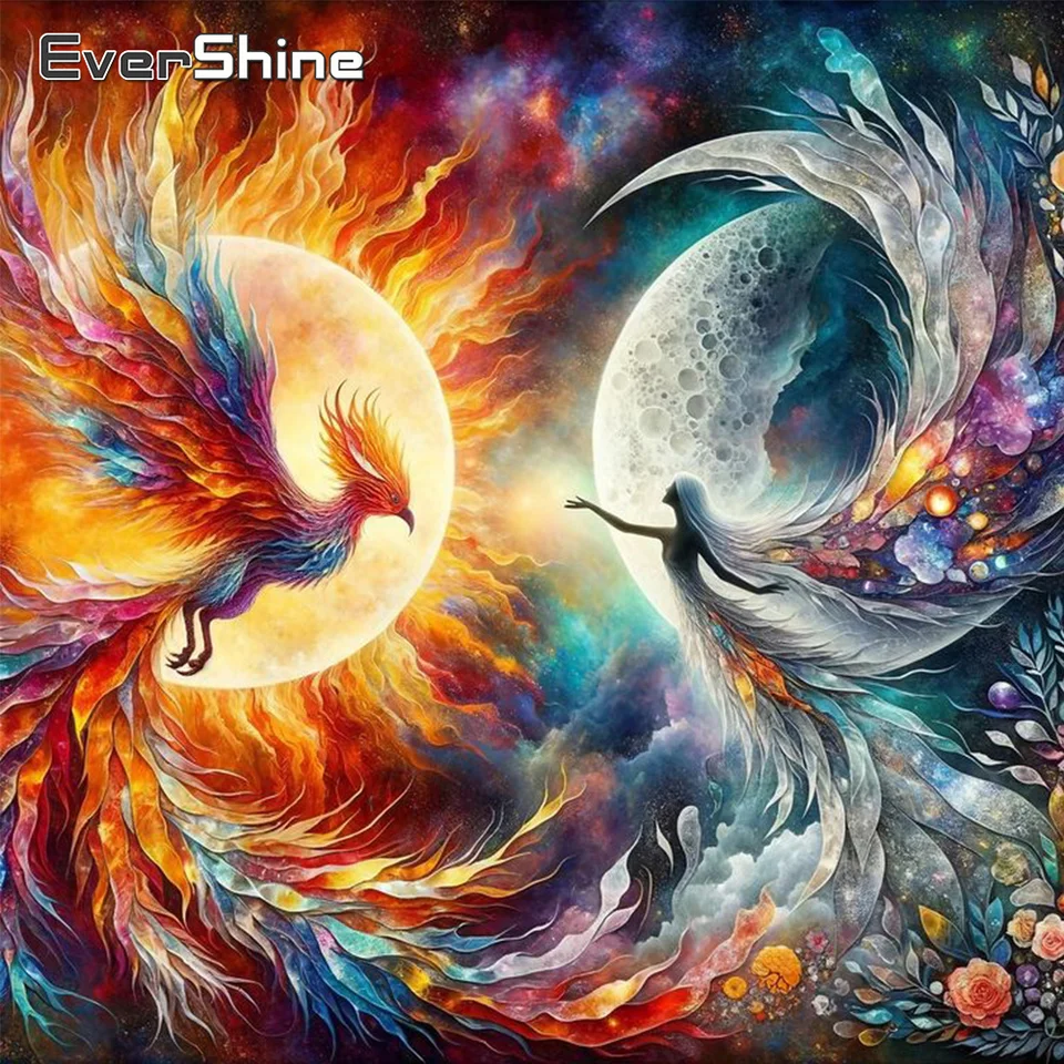 Evershine Diamond Painting Phoenix Slnko plné vŕtačka mozaika DIY výšivka žena domáce dekorácie ručne vyrábané darčeková remeselná súprava