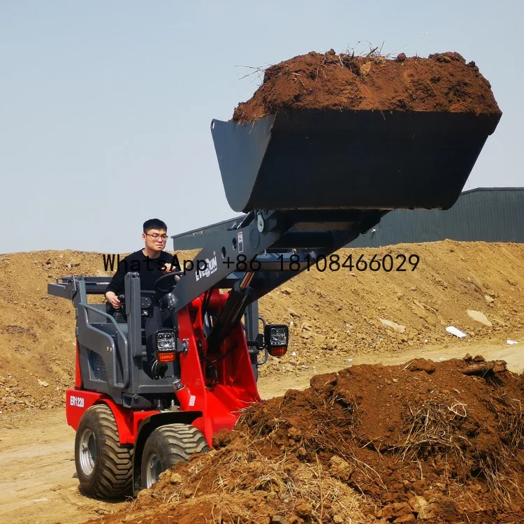 Everun Ce er1220 1200 kg Farm Zem pohybujúce strojné stroje záhradná ťažba Kompaktné mini kĺbové kĺbové nakladače kolies Výrobca stroja