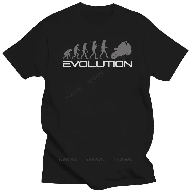 Evolution de T -shirt Motard - Moto Moto - pour Pere lui dobrej kvality Značka bavlnená letné košele