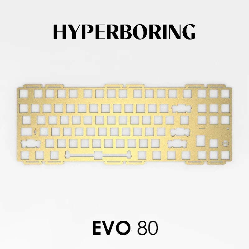 EVOWORKS EVO80 Prispôsobené mechanické klávesové príslušenstvo PP PC PC FR4 Hliníková meďná polohovacia doska pre darčeky na klávesnicu
