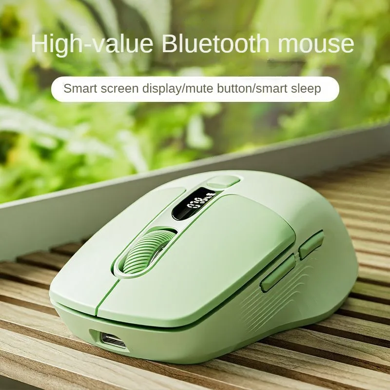 EWEADN Q1 Wireless Mouse Bluetooth 2.4G DUAL MODE DUÁLNE MOŽNÝ REZITLA Ľahký inteligentný výkonový displej PC Gamer Applower Accessories Office Gaming Myši