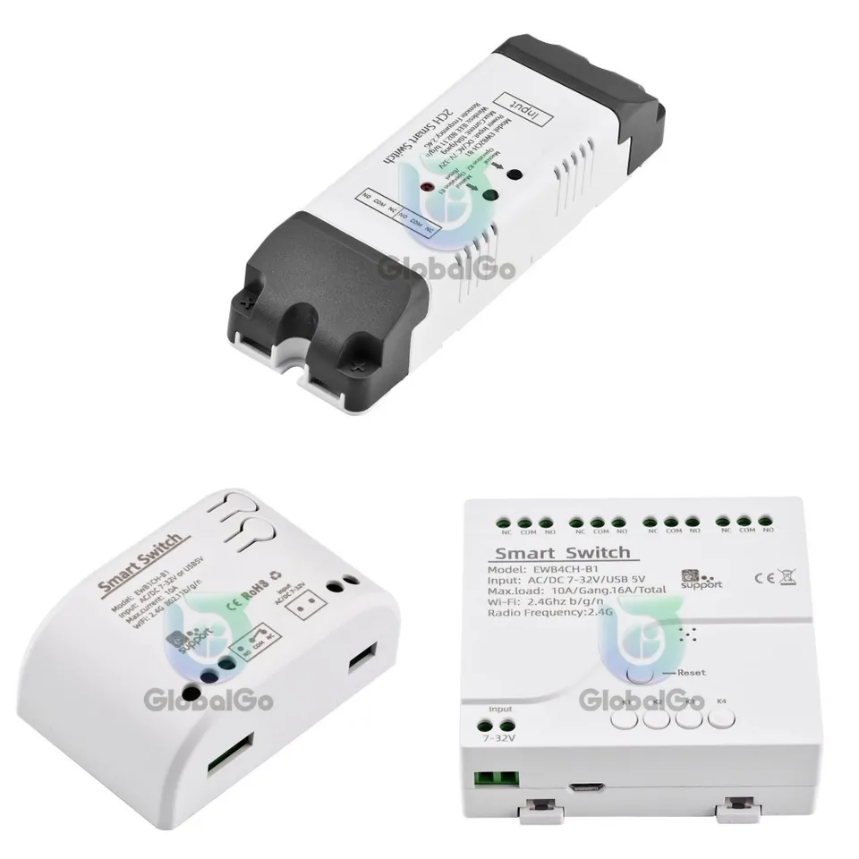 Ewelink 1/2/4 Channel Smart WiFi Wifi Wireless Dry Contact Relay Switch Modul App Diaľkové ovládanie Domáceho automatizácie Modul