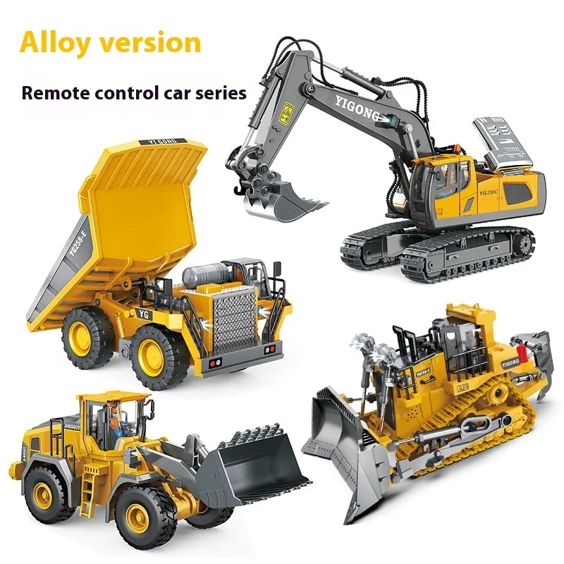 Excavator Dump Truck Model diaľkové ovládanie vozidla 2.4g diaľkové ovládanie hračky simulácia Plastové detské inžinierske vozidlo