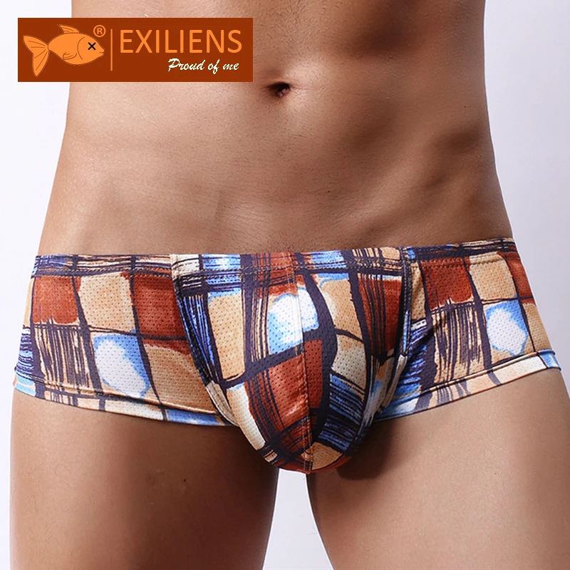 Exiliens Brand New Men Boxer Sexy pánske boxery spodná bielizeň Cueca Masculina Ropa interiér hombre calzoncillos slip sous veľkosť m-2xl