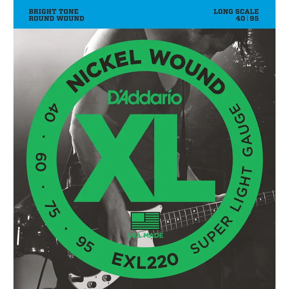 EXL220 40-95 Guitar Príslušenstvo 4 struny niklu rana basové gitarové struny bohatý zvuk odolných milovníkov hudby