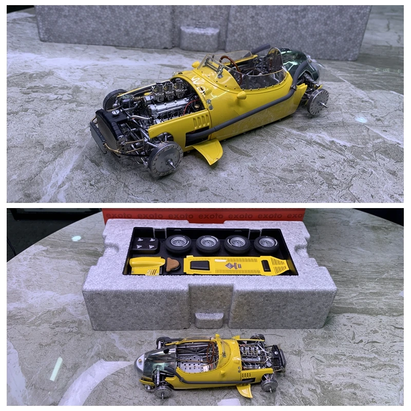 Exoto 1:18 Tipo 246 F1 1958 Žltá simulácia Limited Edition Všetky otvorené zliatiny kovové statické auto model hračky