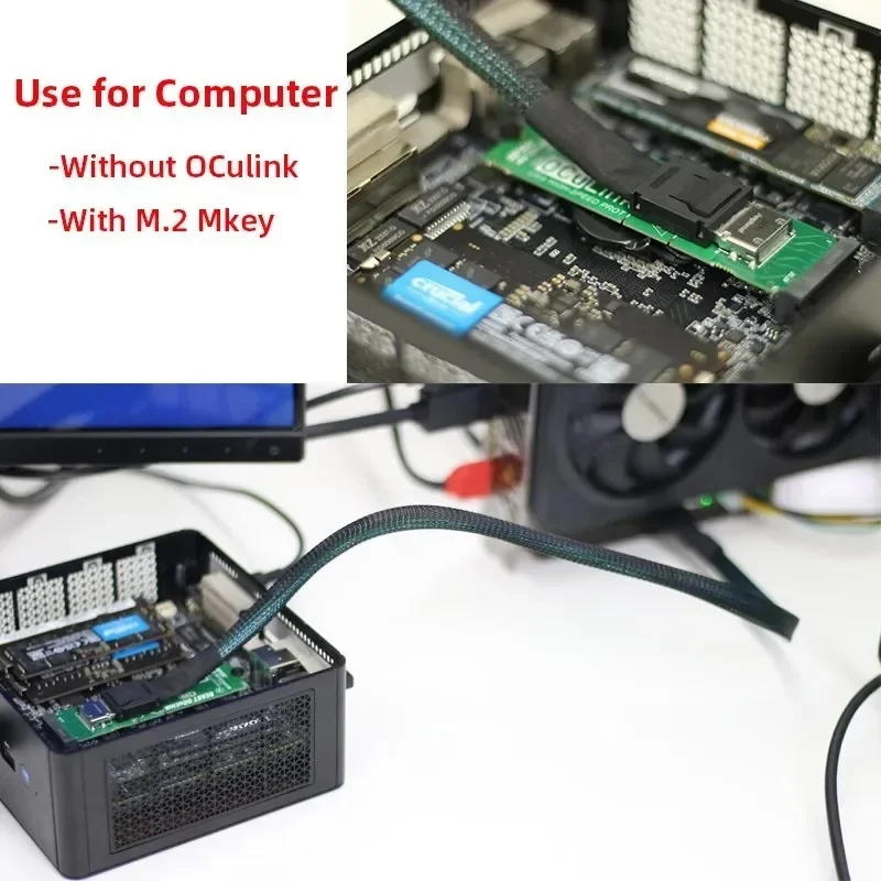 Exp GDC Oculink GPU Dock PCIe 4.0 X4 Vysoká rýchlosť pre notebook pre notebook Mini PC NAPOJECK na externú video grafickú kartu m.2 m kľúč k Oculink