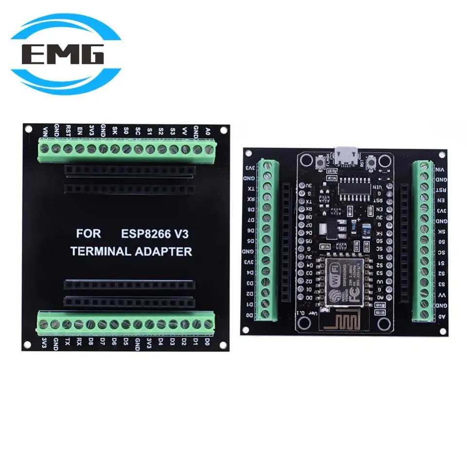 Expanzná doska nodemcu lua wifi V3 CH340 GPIO 1 do 2 ESP8266 MOCRO MICRO USB Dvojitá vrstvy ESP-12E Vývojová doska