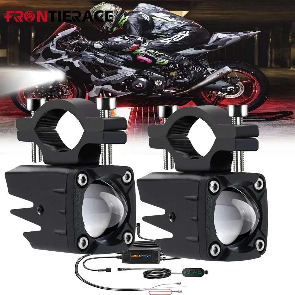 Explorers Motocykel LED svetlomet Hnacie hmlové žiarovky Maják projektor Super Brighter for 12V 24 V Off-road 4x4 ATV SUV UTV