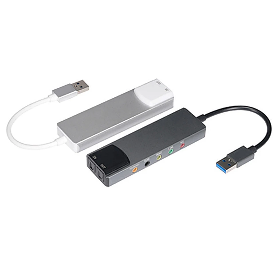 Externý zvukový konvertor AC-3 DTS USB Audio Adapter USB Zvuková karta Hliníková zliatina 7.1 5.1 Kanálový SPDIF Optický pre počítač PC