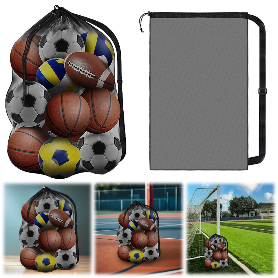 Extra veľká športová loptička v taške zo sieťového futbalového loptičného loptičky Sport Equipment Storage Bag pre futbal volejbalového futbalu basketbalu futbal