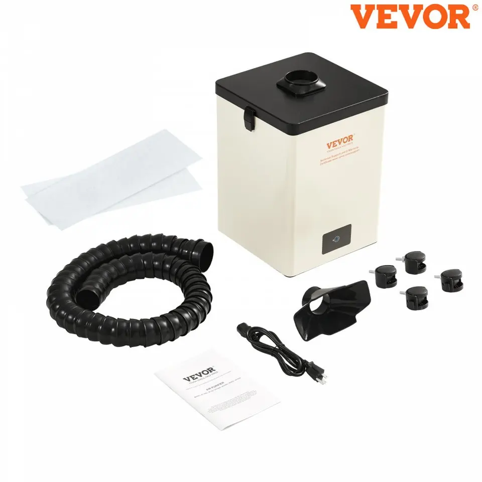 Extraktor dymu Vevor 100 W/150 W Spájkovací dymový extraktor s 3-stupňovými filtrami Silný sací čistič pre gravírovanie domácich majstrov zvárania