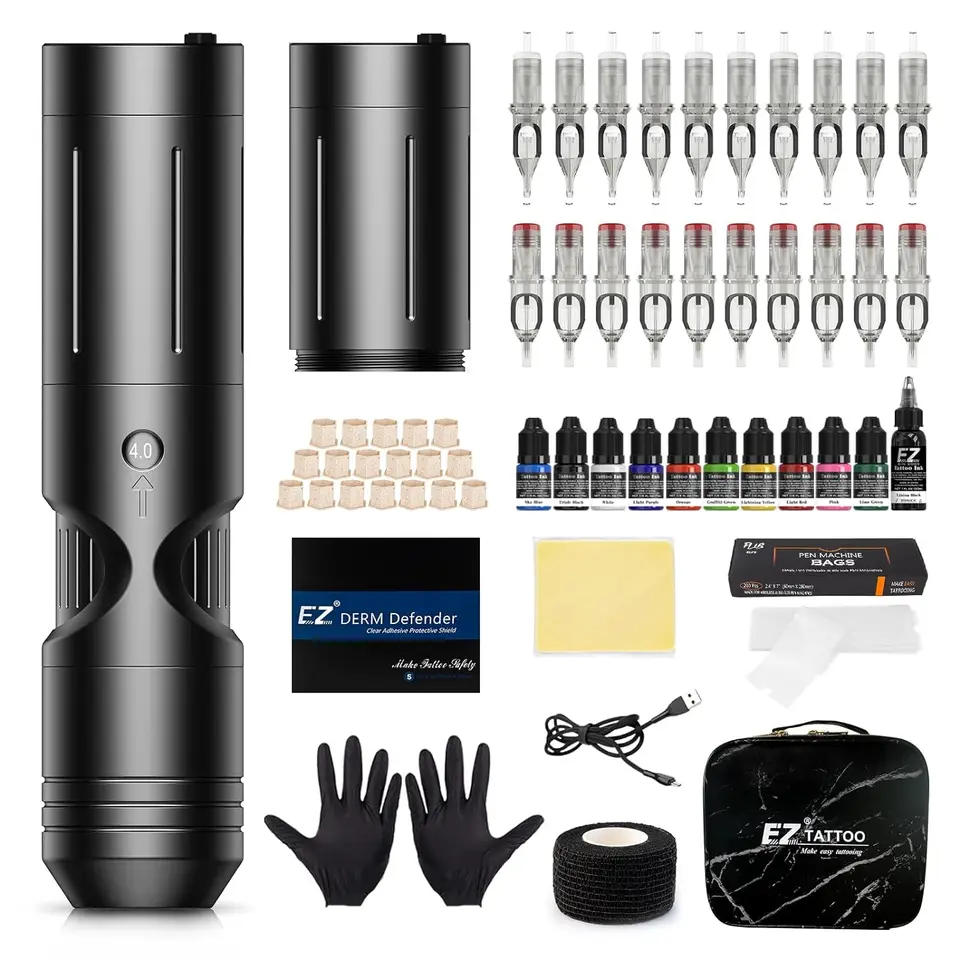 EZ P3 Wireless Tattoo Machine Pen Súprava 6 nastaviteľný zdvih 2,5 mm-4,0 mm 2000 mAh švajčiarsky motor pre ihly na tetovanie na kazetu