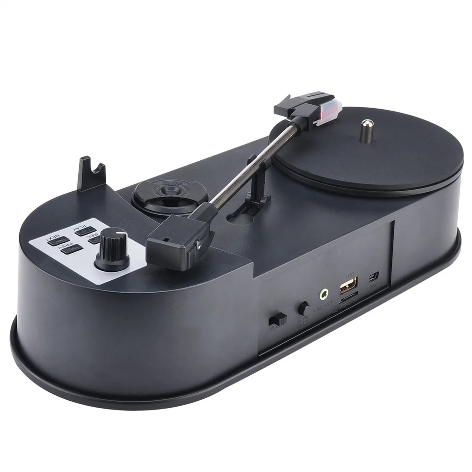 EZCAP 613P 33/45 RPM Otočník Convert Vinyl Record na mp3 prevodník Uložiť hudbu na USB Flash Drive / SD Card s reproduktorom