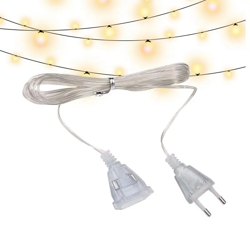 EÚ US Plug predlžovacia šnúrka Garland Garland Priehľadný predlžovací kábel s priehľadným napájacím káblom pre predĺženie rozprávkových osvetlení Garland LED