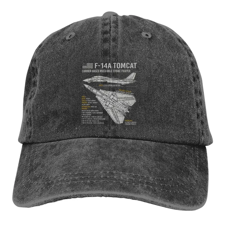 F-14 TOMCAT US Navy Aircraft PLANATRA SLAKOVÉHO BLUEDPRINT Baseball Cap Men Covboy klobúky Ženy Snapback Top Gun Maverick Film Caps