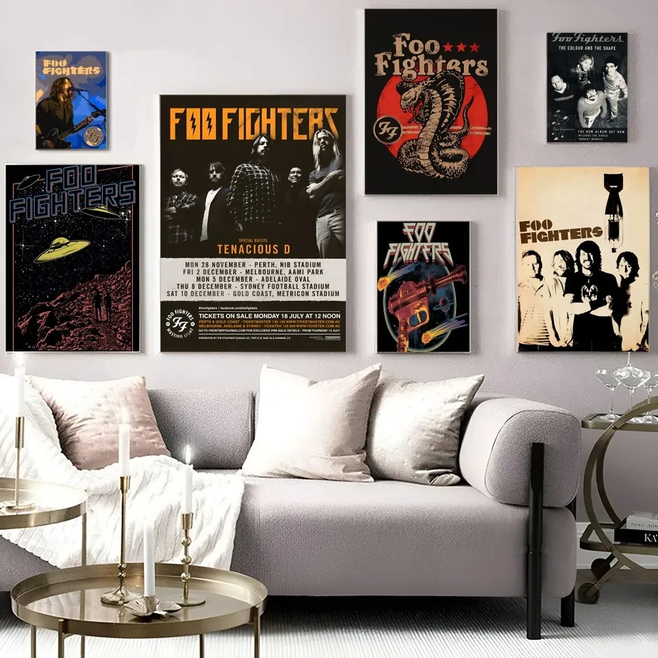 F-FOO F-FIGHTERS COMIC DIY SECKY plagát nepremokavá papierová nálepka kaviareň bary lišty nástenné maľba nástenné maľovanie