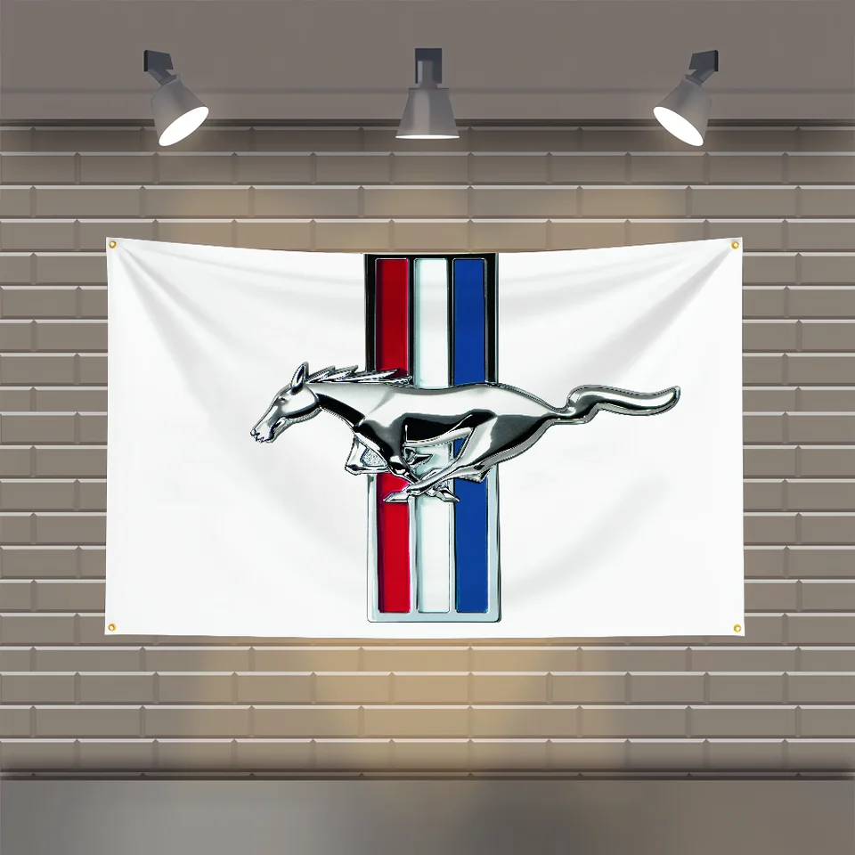 F-Ford Mustangs pre vás dekoratívne vlajky a transparenty skateboard spadol stena vlajka Garáž dekorácia 4. júla dekorácie pivo pivo