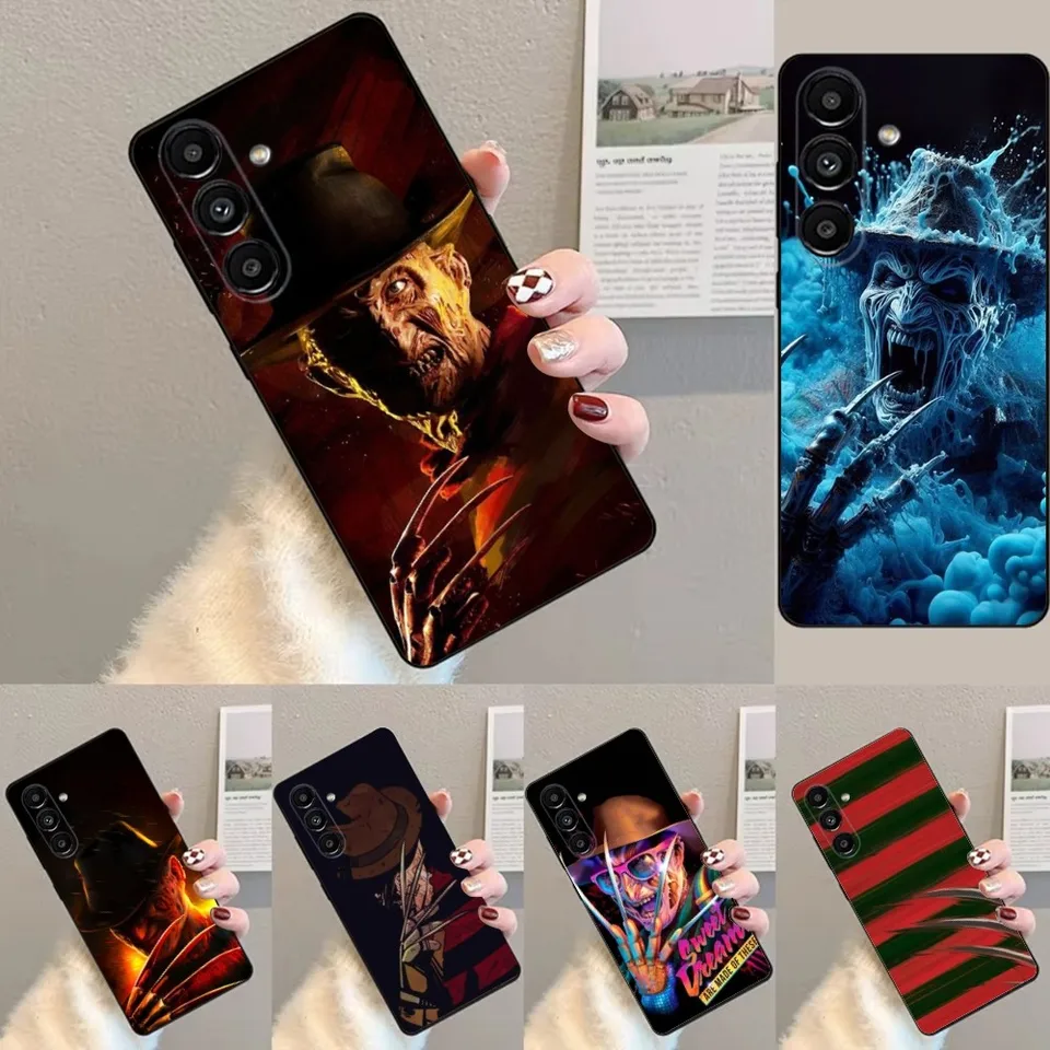 F-Freddy Horror K-Krueger Telefón pre puzdro pre Samsung S24,23,22,30,21,10,9, Ultra, Plus, Lite, Fe, mäkký silikónový čierny obal