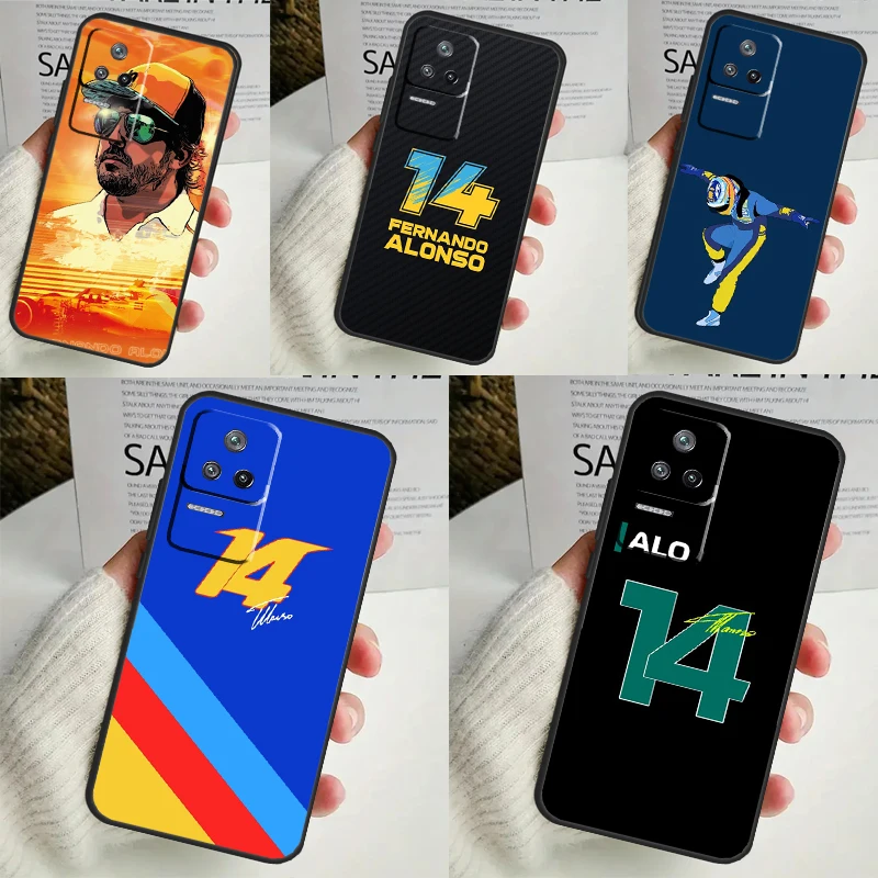 F1 Racing Fernando Alonso 14 puzdro pre Poco X6 Pro X3 X5 F3 F5 M5S M6 Pro Xiaomi 14 Ultra 11T 12T 13T Pro 12 13 Lite Cover