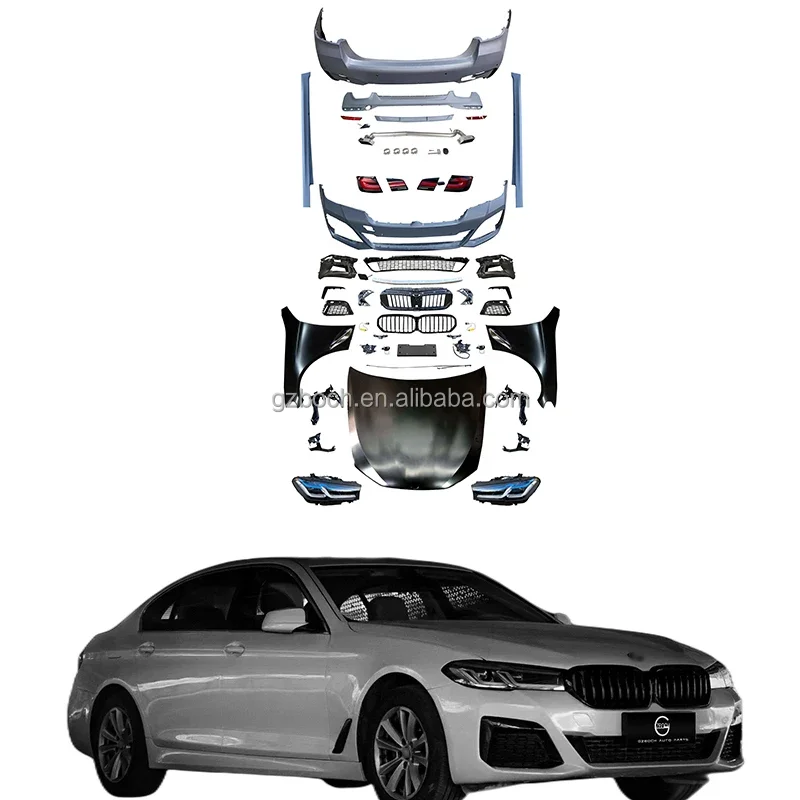 F10 BodyKit pre BMW F10 F18 5 Series 520I 528I 530I 535I 540I 550I 525I facelift 2022 G30 M-Tech CAR BUMPERS M Sport Svetlá svetlomety