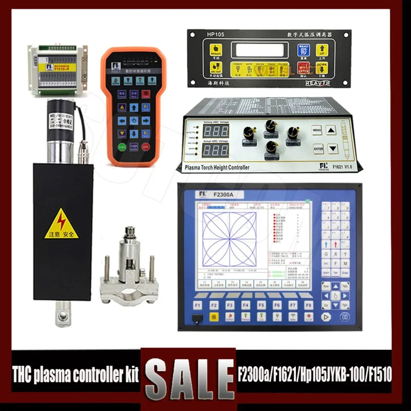 F2300A Plazmatický ovládač 2 os CNC Systém CNC so súpravou THC F1621/HP105/JYKB-100-DC 24V/T3/F1510