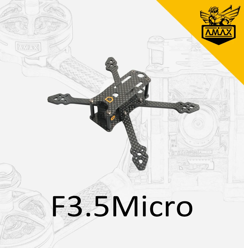 F3.5Micro 3,5 '' FPV freestyle dron uhlíkový ráme Vysokej kvalitnej ľahkej hmotnosti 2 mm rameno RC Race Model QuadCopter Kit Airplane Amax