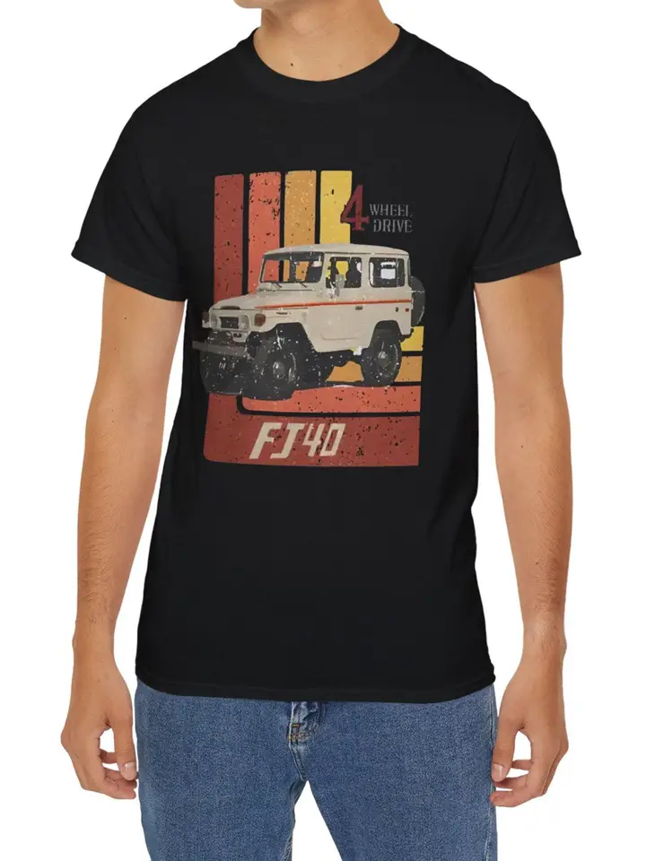 F40 Jeep tlačený pánsky tričko s krátkym rukávom Tričko letné leto