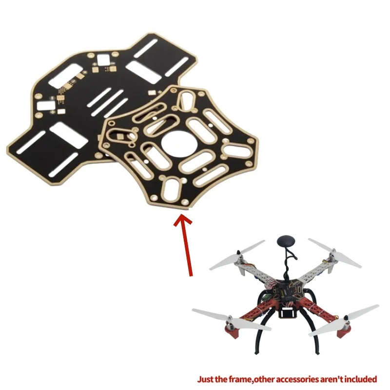 F450 QuadCopter Hlavná doska Stredová doska 450 mm uhlíkových vlákien PCB v hornej spodnej doske pre FPV RC Racing Drone