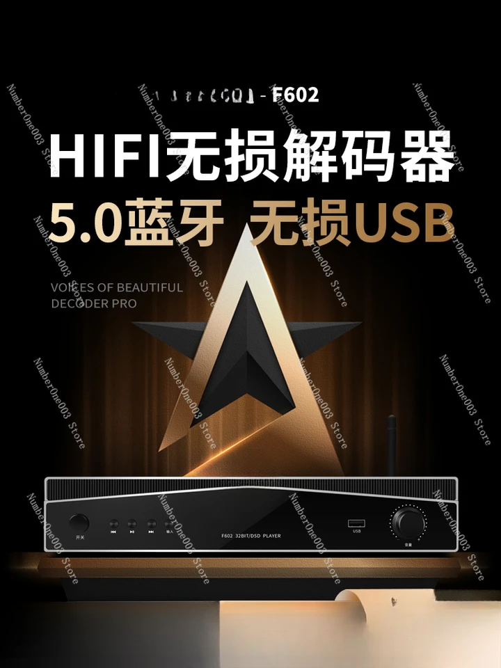 F602 Decoder HiFi Fever Bluetooth Digital Audio prijímač DAC Digital DSD Player Player