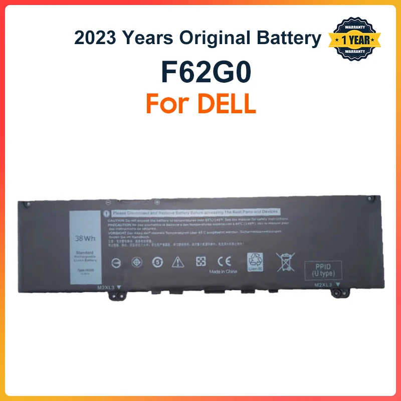 F62G0 laptop batéria pre Dell Inspiron 13 7370 7373 7380 7386 pre Vostro 5370 P83G P87G P91GRPJC3 39DY5 11,4V 38WH
