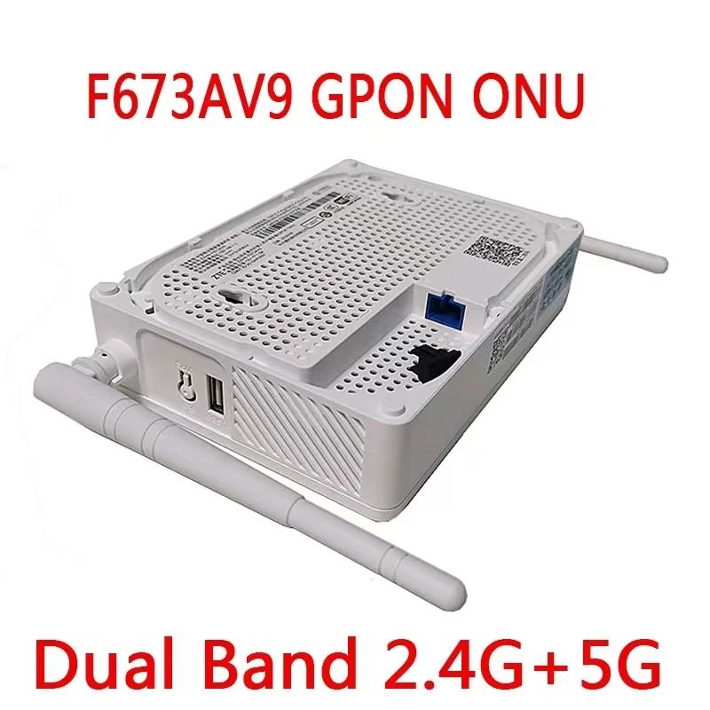 F673AV9 DUAL BAND 4GE +2USB 5G WIFI ONU GPON Fiber Modem FTTH F673AV9A ONT ENGLIGH Firmware Terminál firmvéru