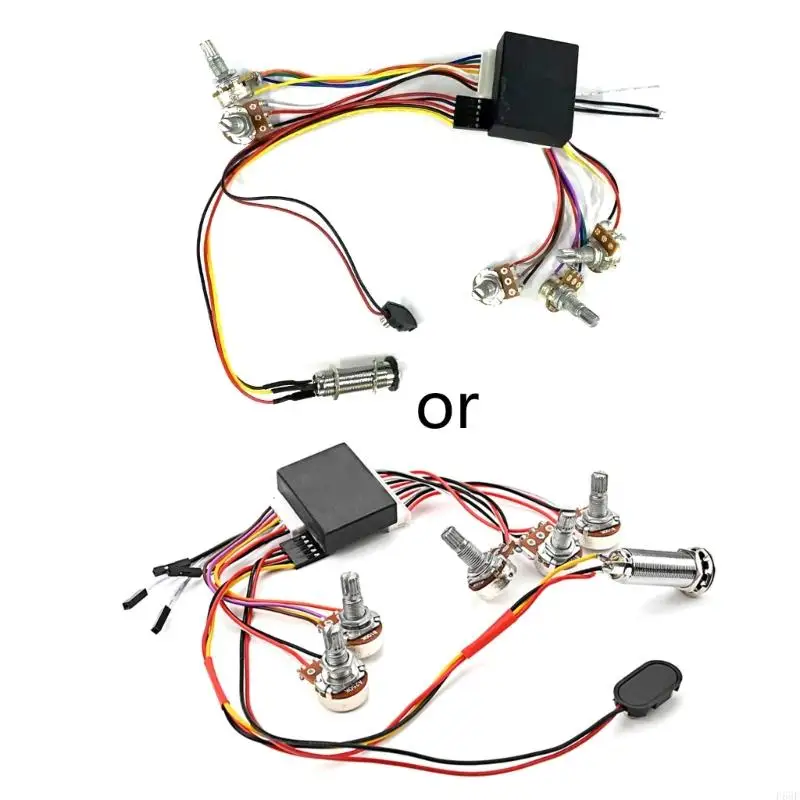 F68F Prewire Bass Preamp Circuit Pickup Active Pasívne ekvalizéry pre aktívne basové snímacie gitarové káblové zväzok Bass Pickup