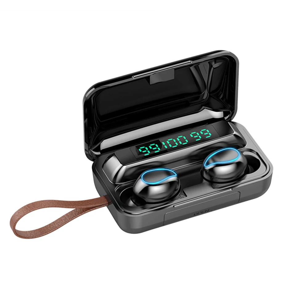 F9-5 Skutočné bezdrôtové slúchadlá Bluetooth 5.0 Slúchadlá s mikrofónovými náhlavnými súpravami dotyk ovládať hudobné slúchadlá pre inteligentný telefón