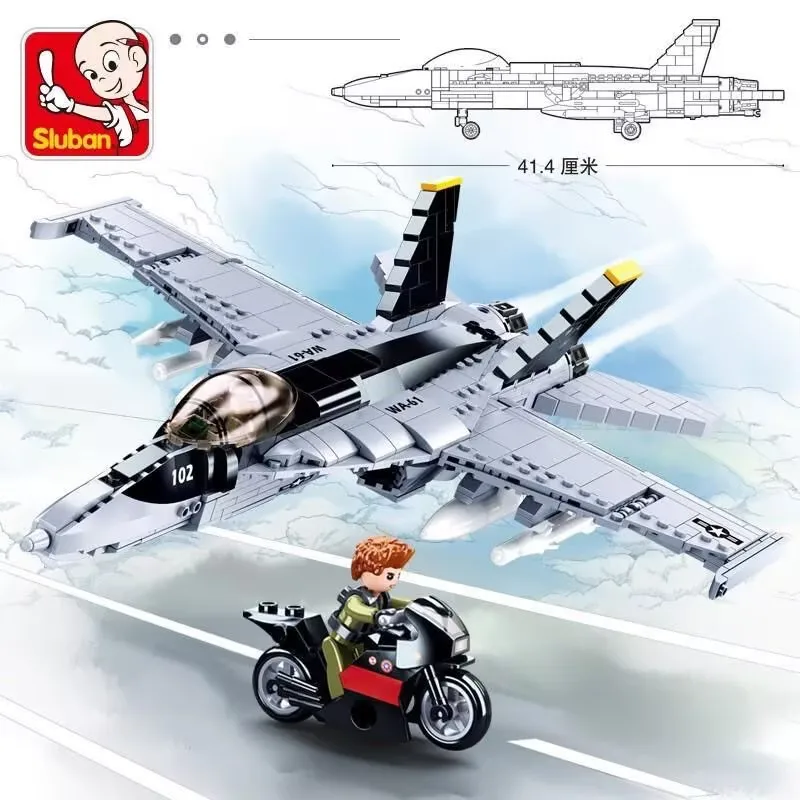 FA-18E 682ks Battle Jet Fighter War Lietadlo ozbrojené lietadlá Army Building Blocks Creative Model Hračky pre deti hrajú darčeky Bithday