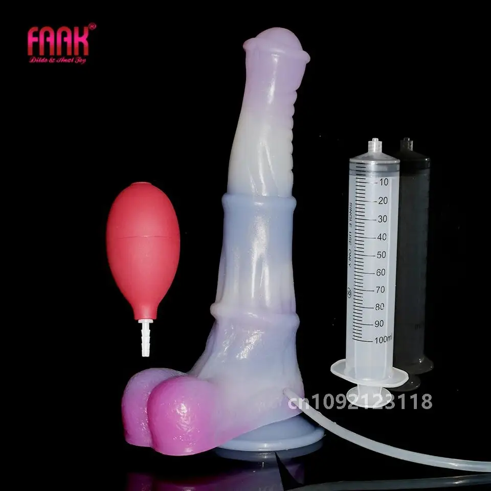 FAAK EJACULÁCIA HOST Dildo Multi Color Animal Penis s prísavkovým pohárom ženským masturbátorom striekačky Striekanie análny sex hračky Shop