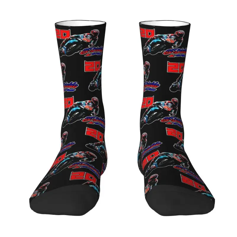 Fabio Quartararo Mens Crew ponožky unisex roztomilé 3D tlačové šaty ponožky