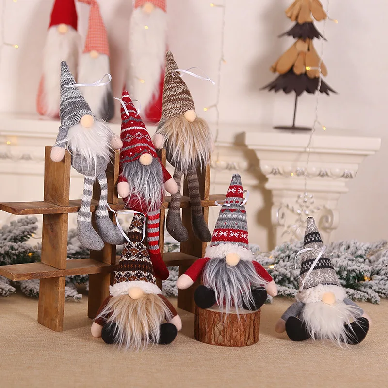 Faceless sedenie gnome santa vianočná dekorácia 2024 švédsky stojaci elf doll Ozdoby novoročné darčekové hračky veselé Vianoce