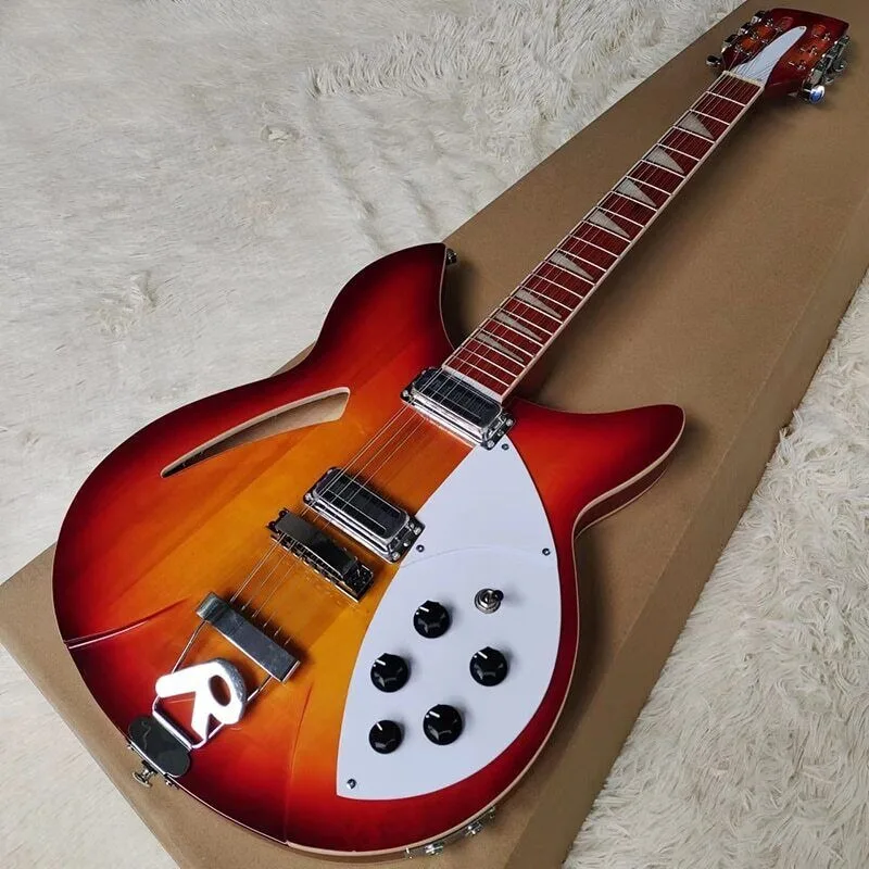 Factory Prispôsobená klasická 12 struná elektrická gitara, vysoko kvalitný jazzový hudobník