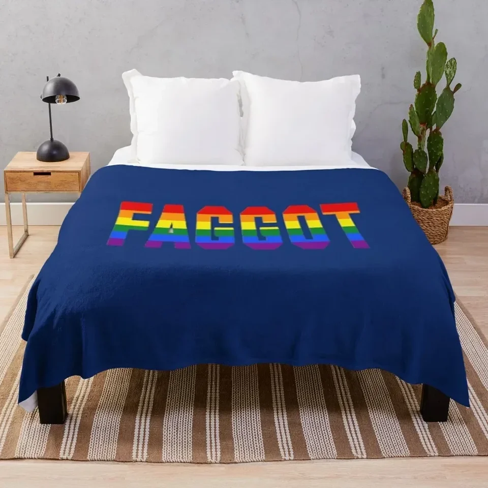Fagot Love Is Human Throw Deaket Bed pokrýva jemné kockované roztomilé prikrývky