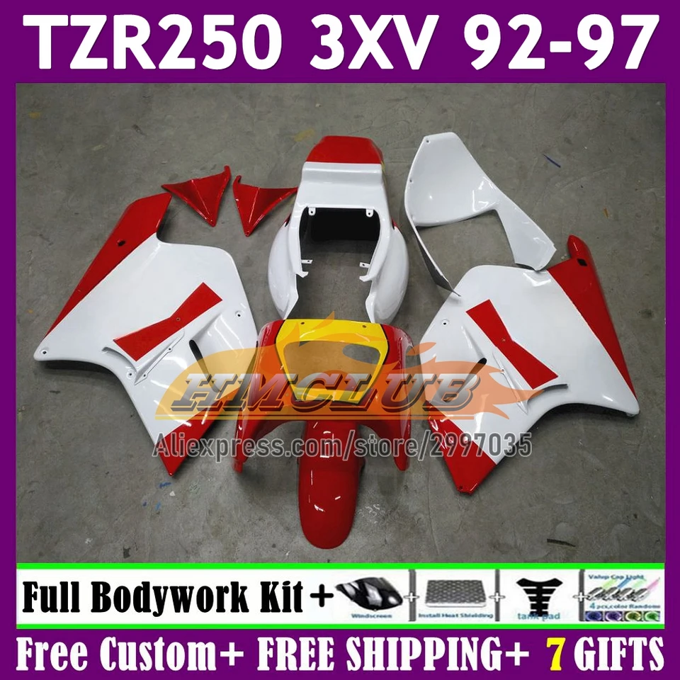 Fairing for Yamaha TZR-250 TZR250 WHITE RED TZR 250 RR 3XV 92 93 94 95 96 97 147NO.12 TZR250RR 1992 1993 1994 1994 1995 1996 1996 1997