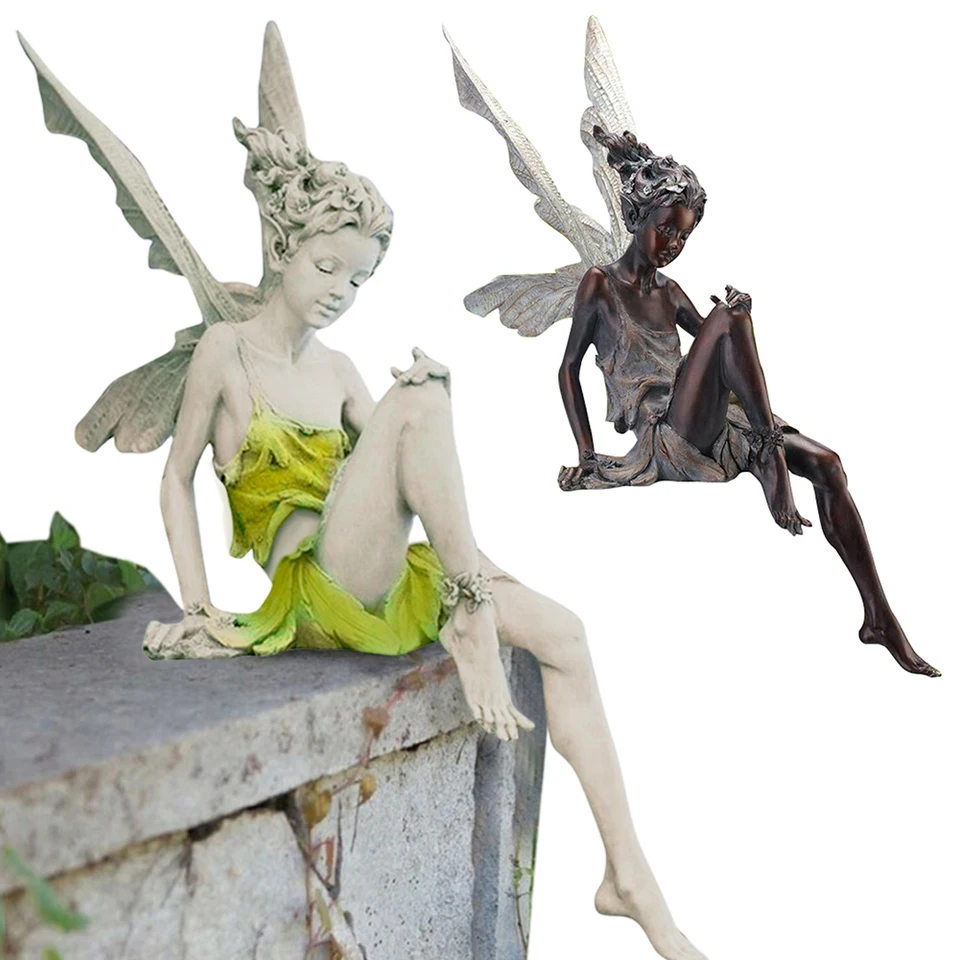 Fairy Angel Turek sediaci socha živice kvetinové dievčatá figúrky terénne remeslo