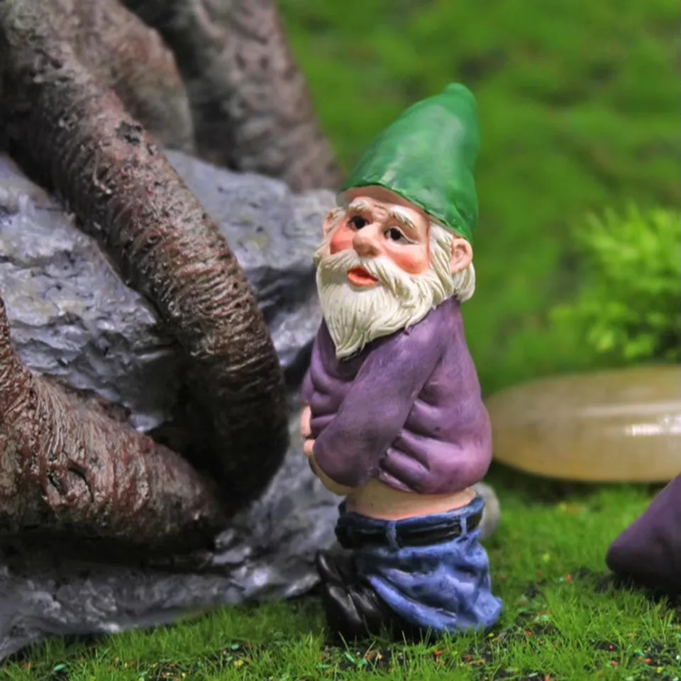 Fairy Garden Mini Gnomes Socha živice Moss Micro Krajina dekorácia vonkajšia víla Miniatúrne trpaslíky